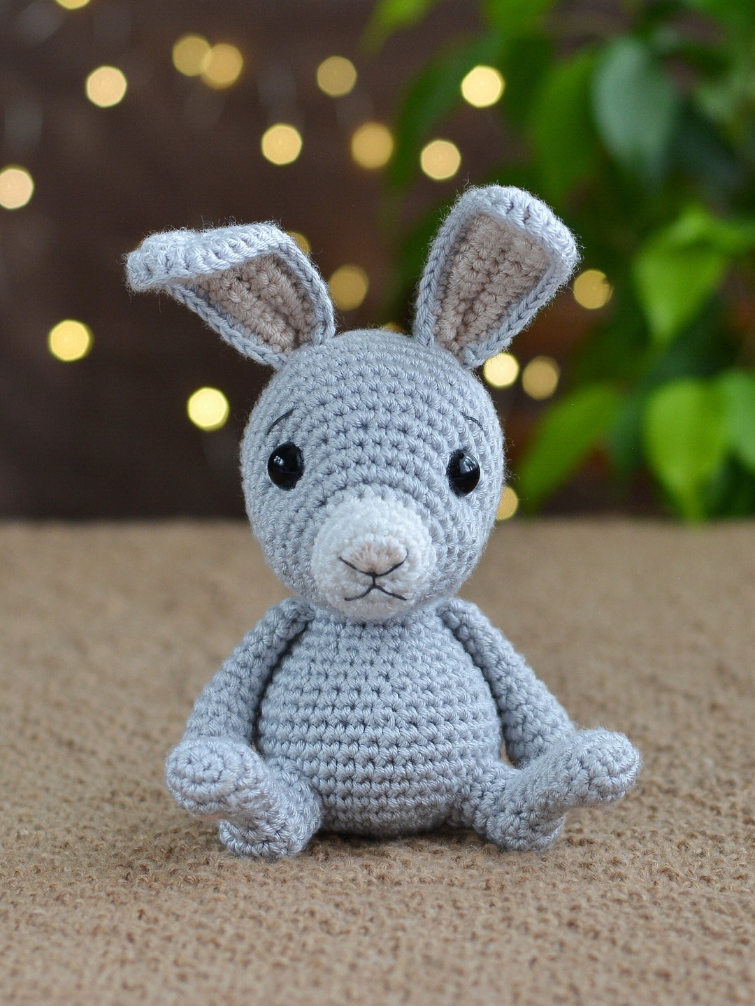Bunny Crochet Pattern Amigurumi Rabbit Tutorial DIY Mini Toy - Etsy