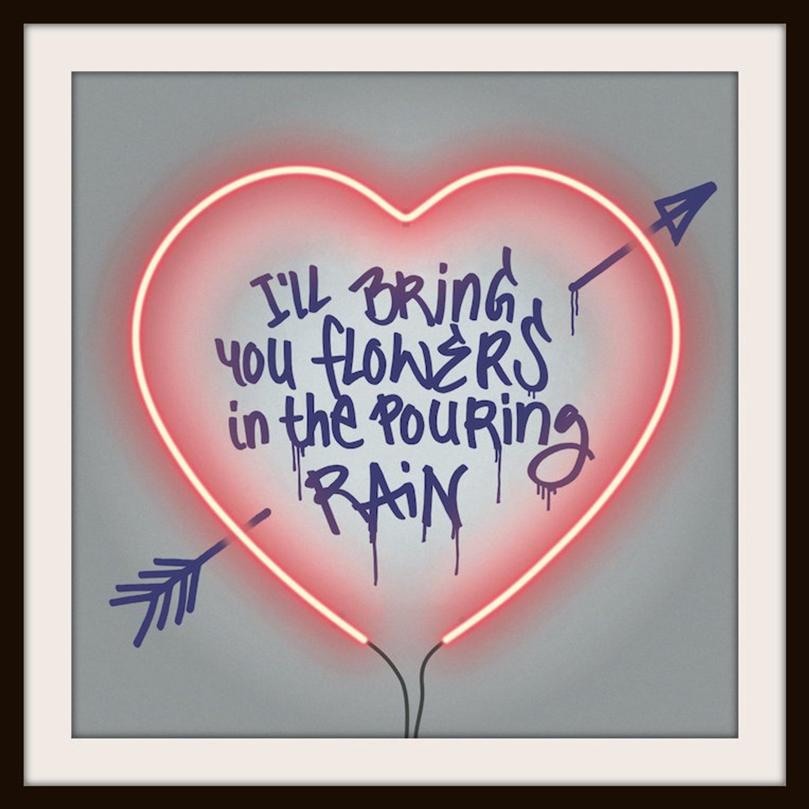 I'll Bring You Flowers in the Pouring Rain NEW EDITION 70x70 by Kidb