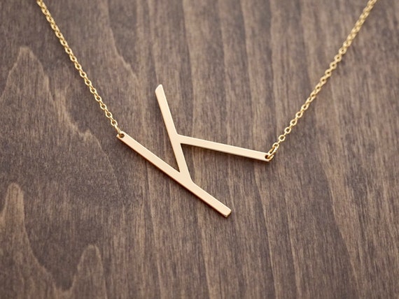 Top Selling Big K Initial Necklace A-Z 