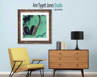 headphones art print, HEADPHONES art, abstract headphones, modern interior wall art, retro music art print, music art, hipster art print,