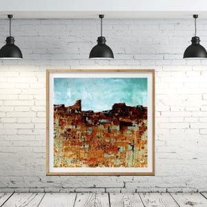 Arte astratta del paesaggio Stampa, arte astratta, arte murale interna, arte del deserto, opere d'arte commerciale, arte della hall, stampa d'arte astratta, arte d'interni