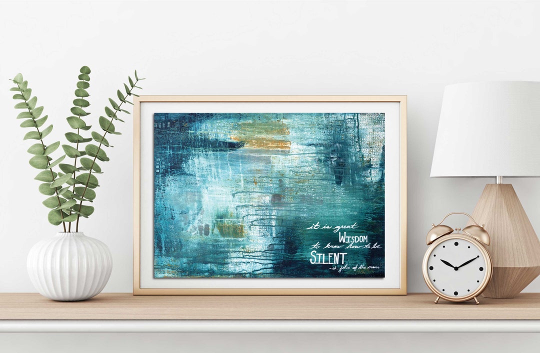 Inspirational Wall Art, Religious Art, Modern Abstract, Quote Art Print ...
