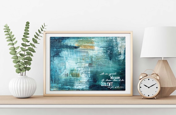 Inspirational wall art, religious art, modern abstract, quote art print, positive quote, wisdom, abstract art print, inspirational quote God