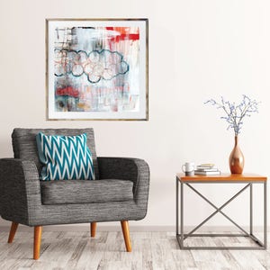 GRAPES Abstract, Giclee print of original abstract painting, acrylic abstract, modern interior decor, contemporary art print, white abstract
