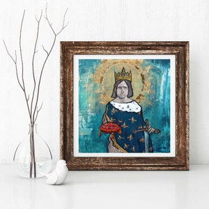 Saint Louis, Louis the Saint, King Louis IX of France, Catholic King, Catholic art, Sacred Images, Portrait of King St. Louis, Catholic gift