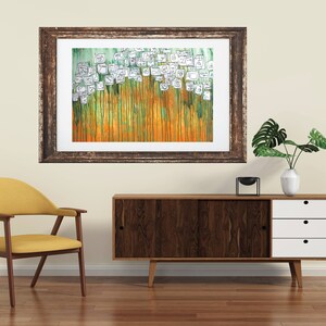 Floral Art Print, original abstract acrylic painting, abstract floral art print, modern interior decor, abstract floral wall art, bright art