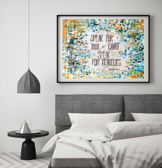 Inspirational wall art, religious art, modern abstract, quote art print, positive quote, pro-life, abstract art print, inspirational quote