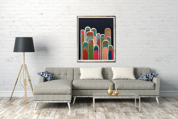 ART PRINT, mid century modern art print, modern abstract, mid century abstract art, retro art, wall art, contemporary wall art, giclee art