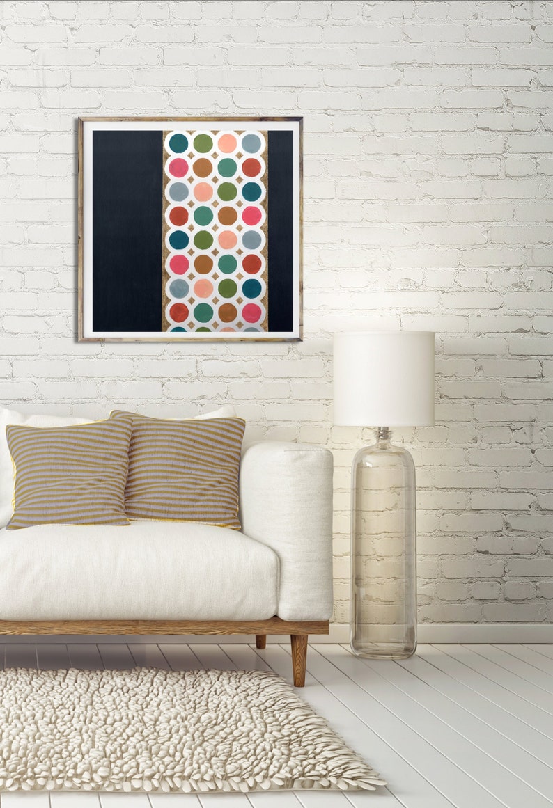 ART PRINT, mid century modern geometric art, contemporary art print, geometric art print, mid century modern interior, retro giclee print image 2