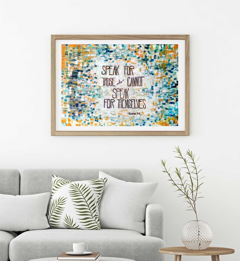 Inspirational Wall Art, Religious Art, Modern Abstract, Quote Art Print ...