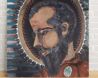 St Maximilian Kolbe, Polish Saint, Catholic wall art, Catholic painting, Confirmation gift, Saint Maximilian, Christian art, Catholic gift