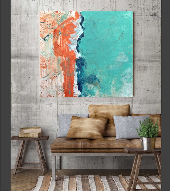 abstract art print, commercial abstract art print, modern painting, ORANGE, modern abstract wall art, contemporary art, art for the office