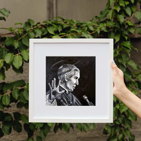 Venearble Fulton Sheen , Catholic art print, Catholic Home decor, Saint art, Bishop Fulton Sheen, Catholic gift