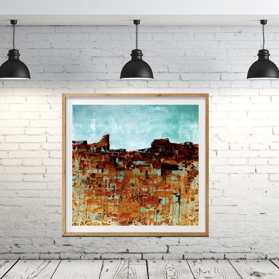 Abstract Landscape Art Print, abstract art, interior wall art, desert art, commercial artwork, lobby art, abstract art print, interior art