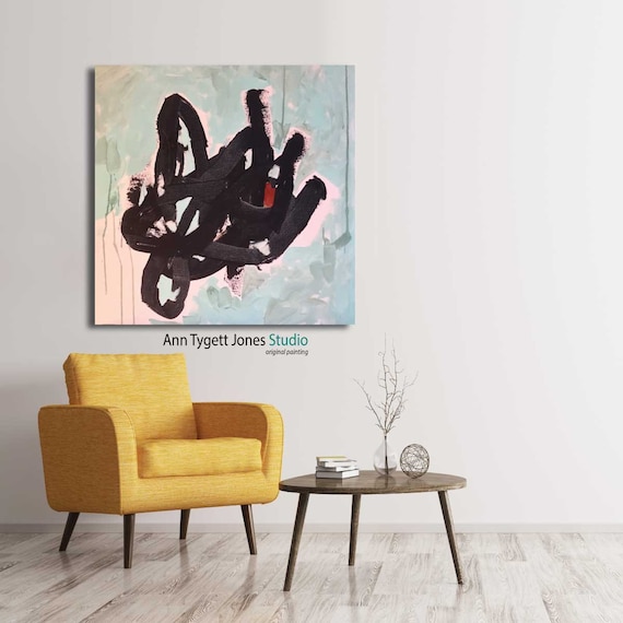 Mid century modern art, abstract, contemporary art, modern interior decor, modern wall art, abstract painting, minimalistic, lobby art