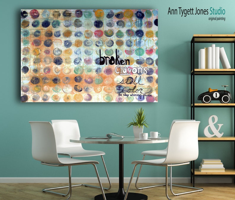 Abstract Painting Original Funky Wall Art Inspirational Etsy