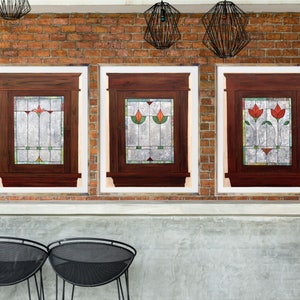Stained Glass Window art, giclee art print of window, retro stained glass window, commercial art, lobby art, office art, restaurant art, art