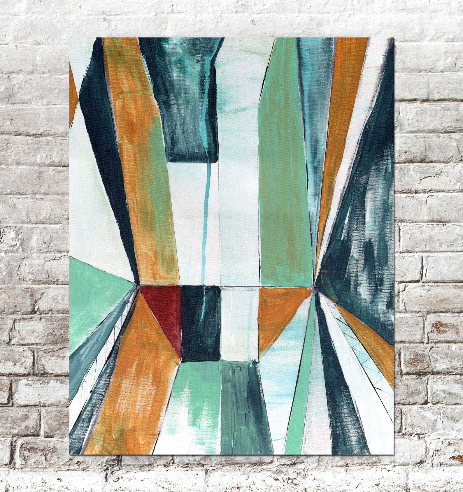 Abstract Print, Giclee Art Print, Block Art, Geometric Abstract Art ...