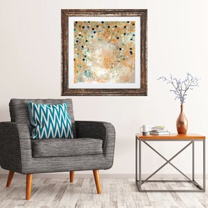 Geometric Art Print, original abstract painting, yellow dot painting, commercial art, mid century modern art, contemporary art print