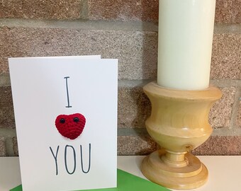 I love you printed Valentines Card