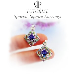 Anleitung für Sparkle Square Ohrringe