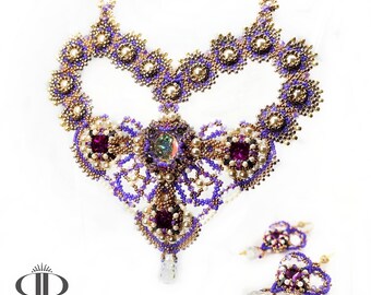 Love Story Finished Necklace and Earrings