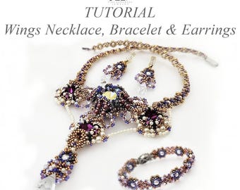 Tutoriel parure d'ailes (collier, bracelet et boucles d'oreilles)