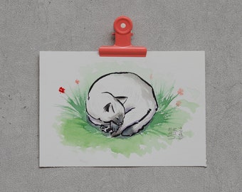 Sleeping Cat - Siamese