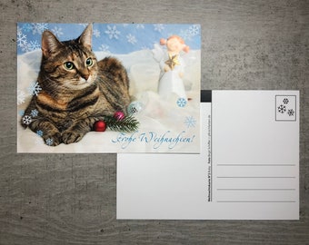 Cat Postcard – Merry Christmas &quot;Ruby&quot;