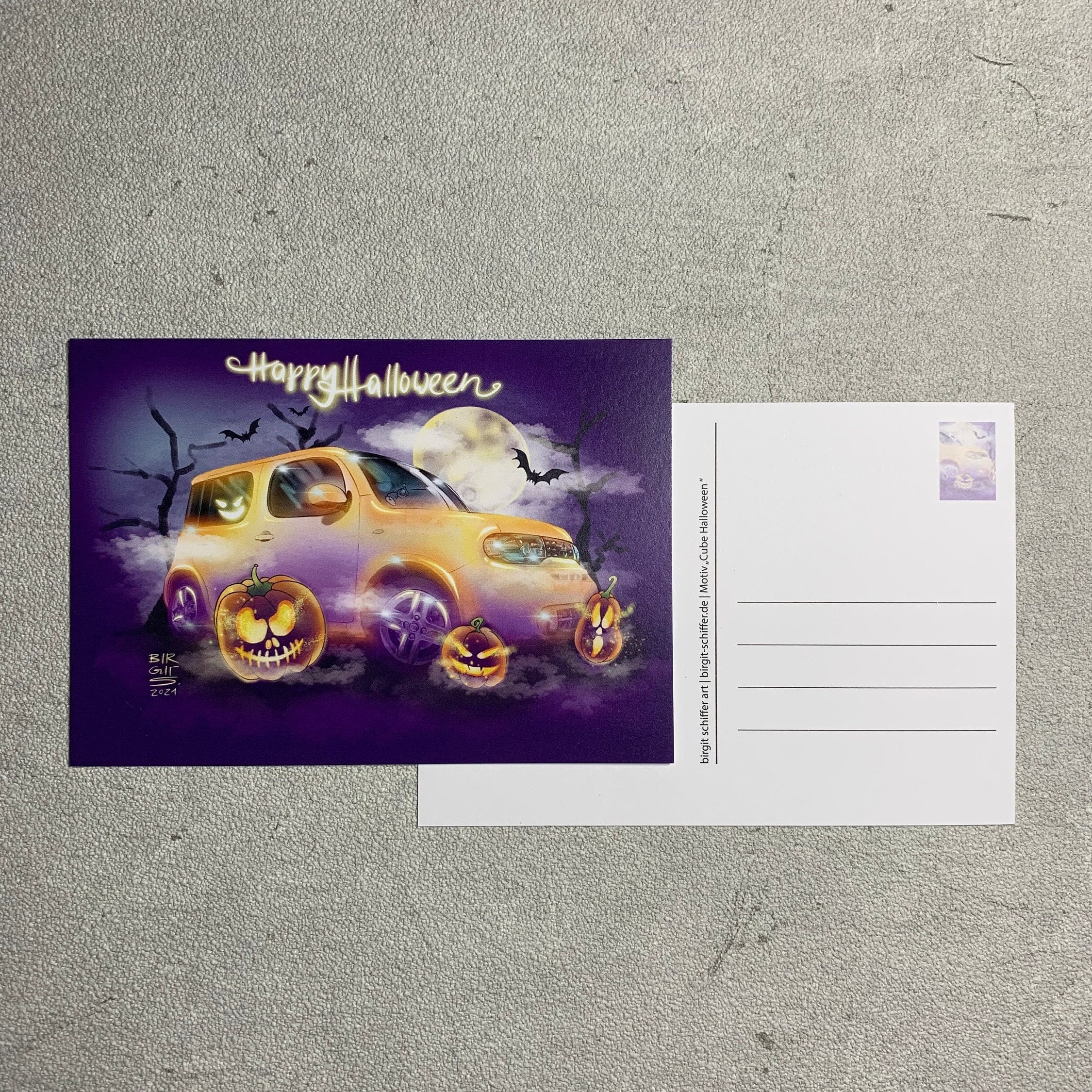 Cube Happy Halloween Postcard