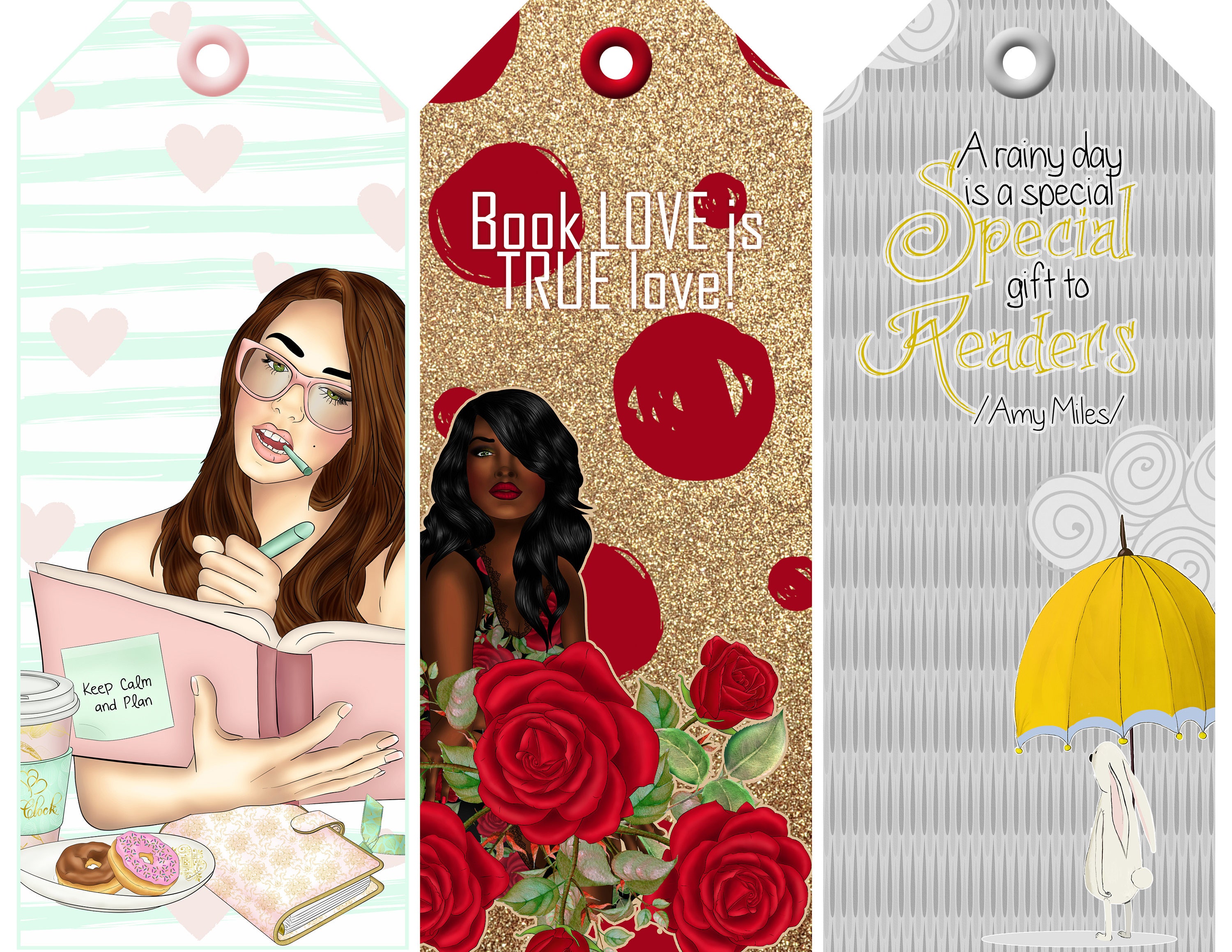 FREE Bookmark, Printable Bookmark, Free Instant Download Bookmarks, Set