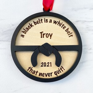 Karate Personalized Ornament, Karate Black Belt Gift Idea