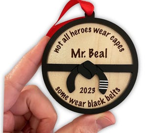 Karate Sensei Gift Idea, Martial Arts Instructor, Tae Kwon Do, Judo, Not All Heroes Wear Capes