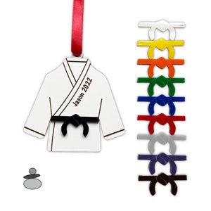 Karate Personalized Ornament, Karate Black Belt Gift Idea