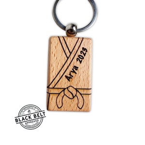 Personalized Karate Keychain, Tae Kwon Do, Judo, BJJ Key Ring, Martial Arts Gift Idea