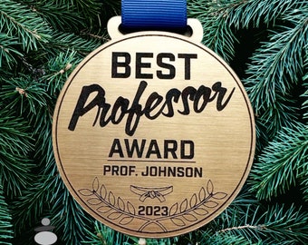 Mejor idea de regalo para profesor de Jiu Jitsu, Premio personalizado al mejor profesor, Instructor de artes marciales, Jiu Jitsu brasileño, Medalla de oro BJJ