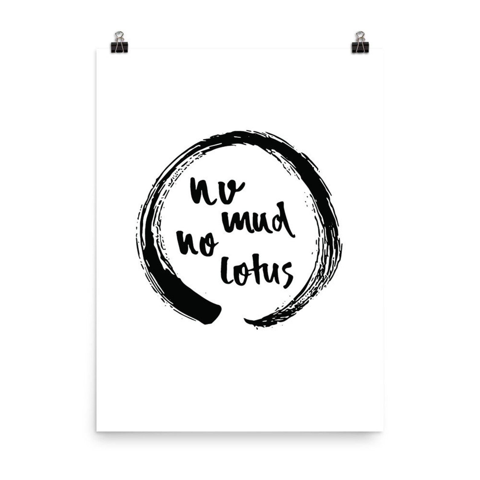 No Mud No Lotus Enso Print No Mud No Lotus Poster Etsy
