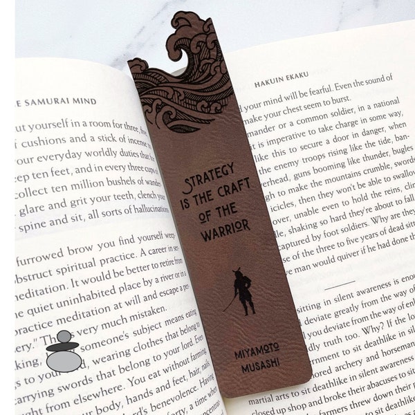 Miyamoto Musashi Quote Bookmark, Martial Arts Gift Idea, Japanese Asian Wave, Sensei Gift