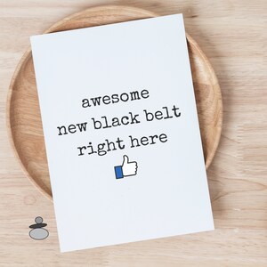 Awesome New Black Belt Greeting Card,  Martial Arts Greeting Card, Brazilian Jiu Jitsu, Karate, Tae Kwon Do