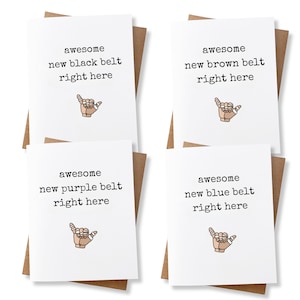 Congrats Black Belt Greeting Card,  Martial Arts Greeting Card, Brazilian Jiu Jitsu, MMA