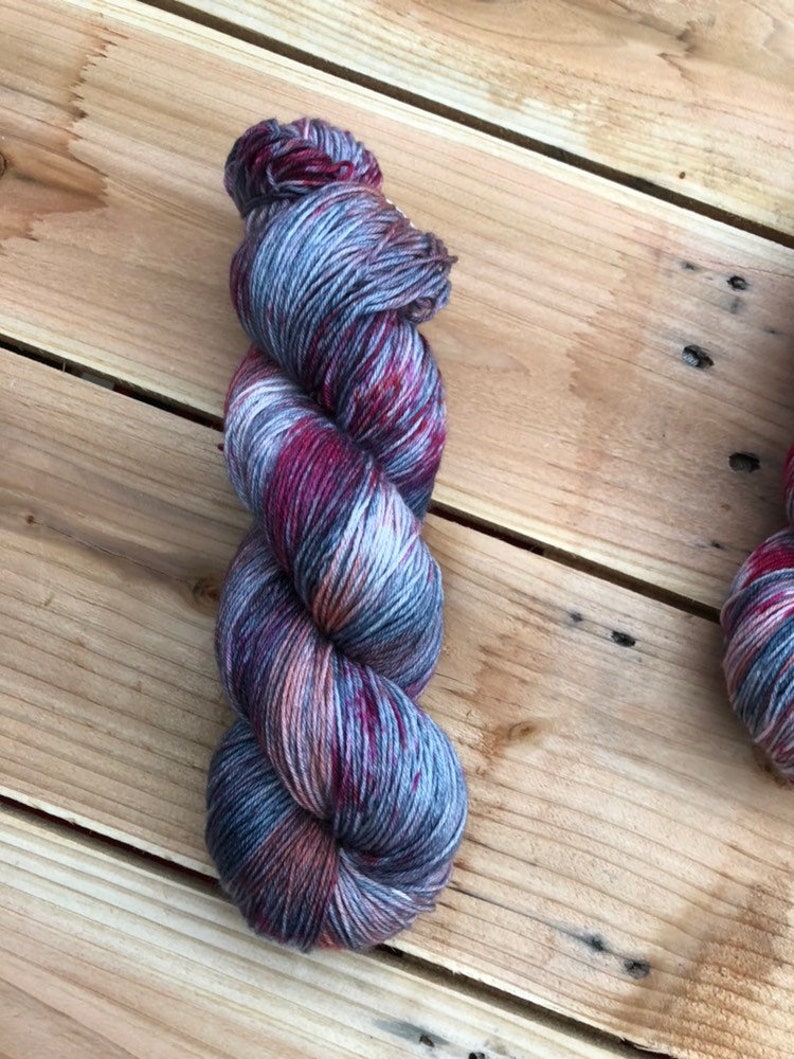 feather socks merino blend speckled yarn knitting yarn Hand dyed yarn sock yarn