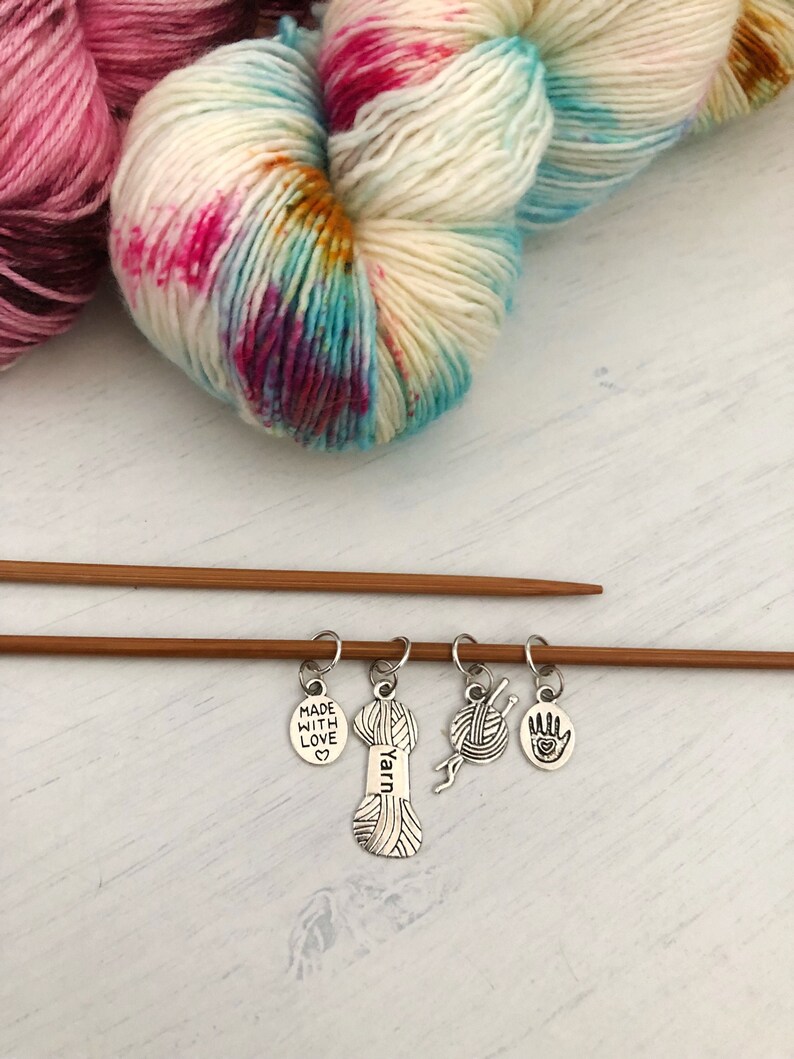 Knitting Stitch Markers Progress Keepers Yarn ball marker Etsy