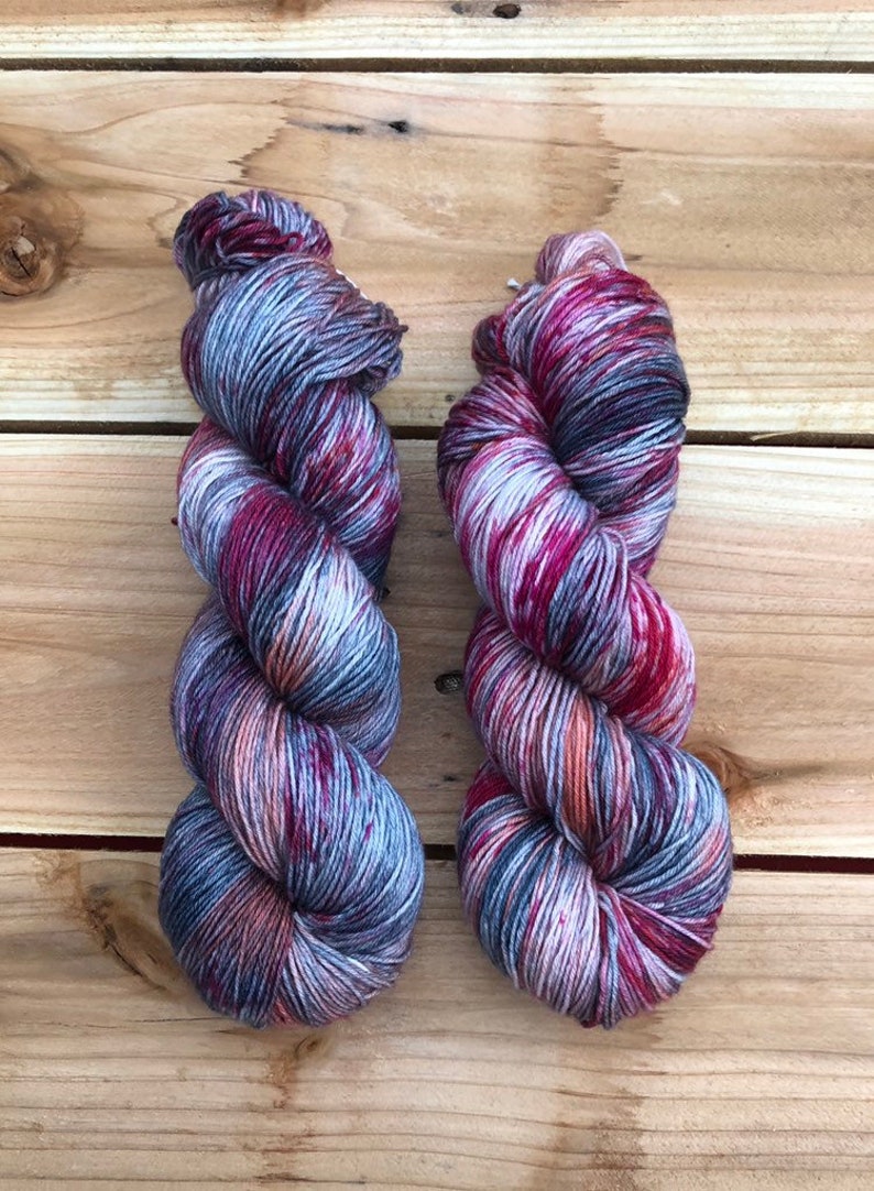 feather socks merino blend speckled yarn knitting yarn Hand dyed yarn sock yarn