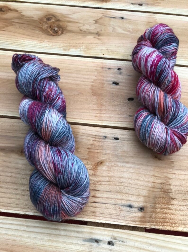 feather socks merino blend speckled yarn knitting yarn Hand dyed yarn sock yarn