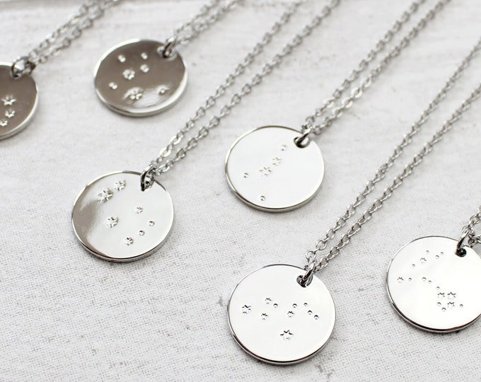 Silver Zodiac Sign Necklace, Star Constellation Necklace, Astrology Healing Jewellery, Christmas Gifts For Her, Gifts for Teen Girl, Virgo