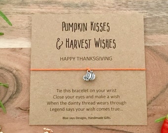 Thanksgiving Decorations for Table, Wish Bracelets, Thanksgiving Card, Thanksgiving Friends Gifts Favors, Thanksgiving Kids