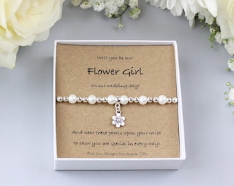 Flower Girl Proposal Bracelet, Proposal Gift, Will You Be My Flower Girl, Ask Flower Girl, Flower Girl Gift, Bridesmaid Jewellery