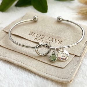 Silver Knot Bracelet Gift For Her, Personalised Christmas Gifts, Best Friend Gift, Maid of Honour Gifts, Sister Birthday Gift