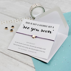 Cadeaux de départ, Bracelet désolé de votre départ, Nouvel emploi, À bientôt, Cadeaux pour relation longue distance