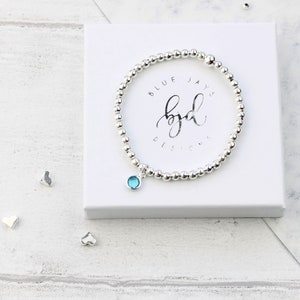 March Birthstone Bracelet, Birthday Gift for Her, Personalised Christmas Gifts, Aquamarine Jewellery, 30th Birthday, Best Friend Bracelet image 4